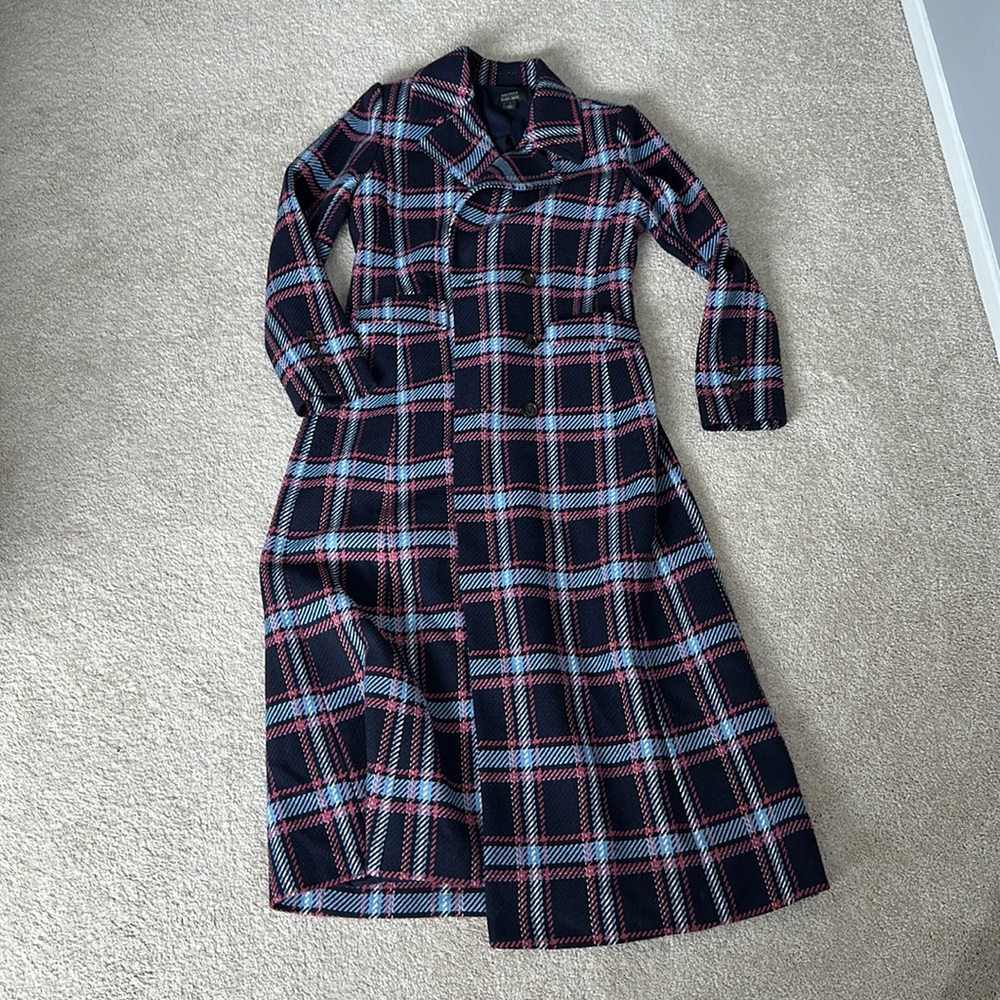 Atlantic Pacific x Halogen Long Coat in a beautiful plaid!